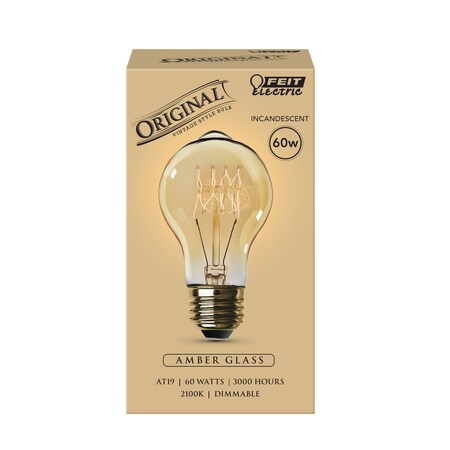 Feit Electric Feit The Original 60 W A19 Vintage Incandescent Bulb E26 (Medium) Soft White 1 pk 60AT19